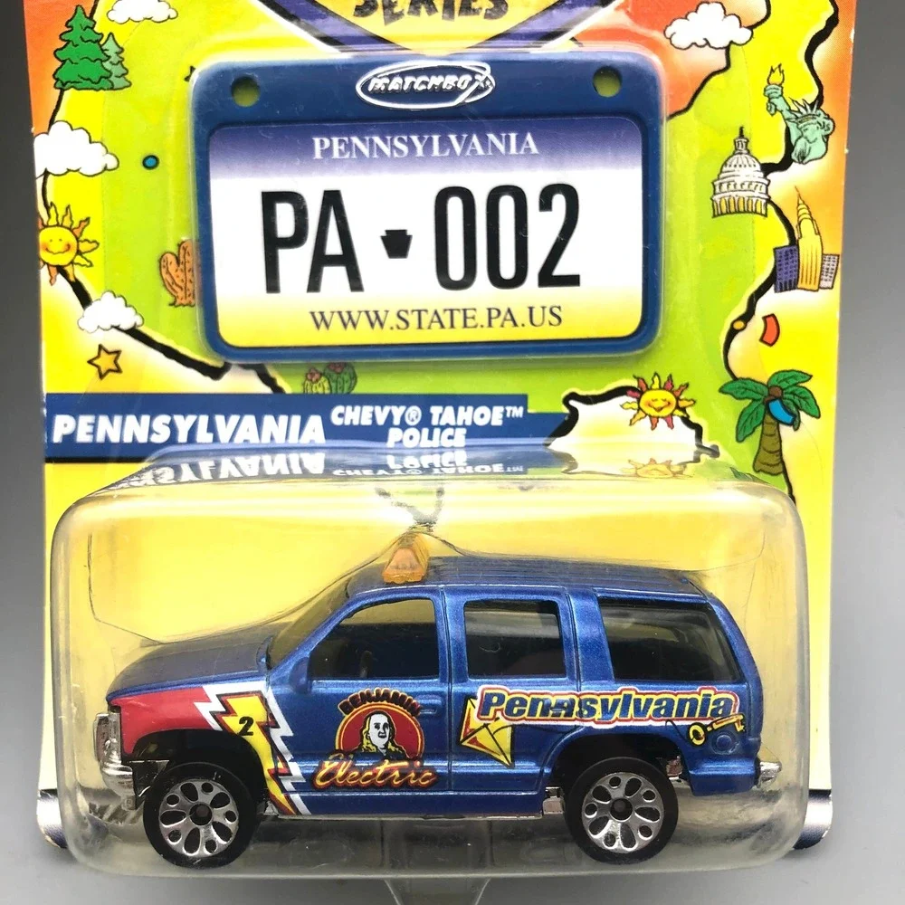 Matchbox Across America 50th Birthday Virginia Impala, Pennsylvania Tahoe Police